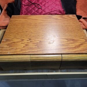 Wood grain Cassette tape Storage Cabinet 3 Drawers